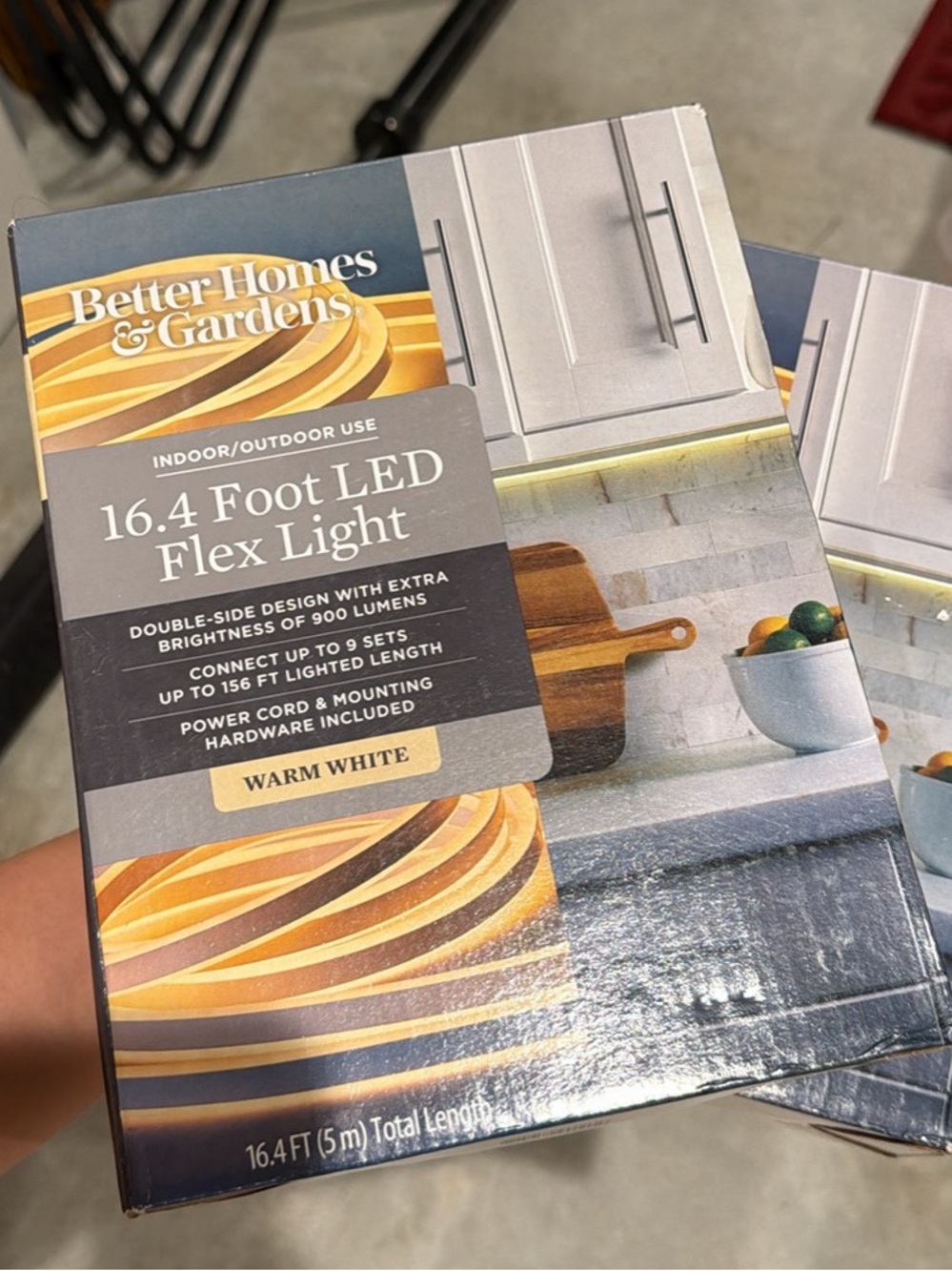 Better Homes And Gardens Warm White LED Deck Accent Strip Light 2 pack